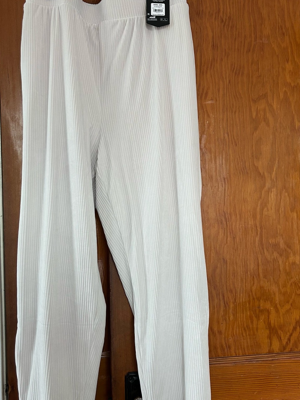 Avia White Ribbed Track Pants